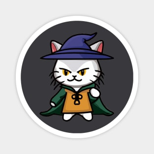 Evil Cat Wizard Magnet